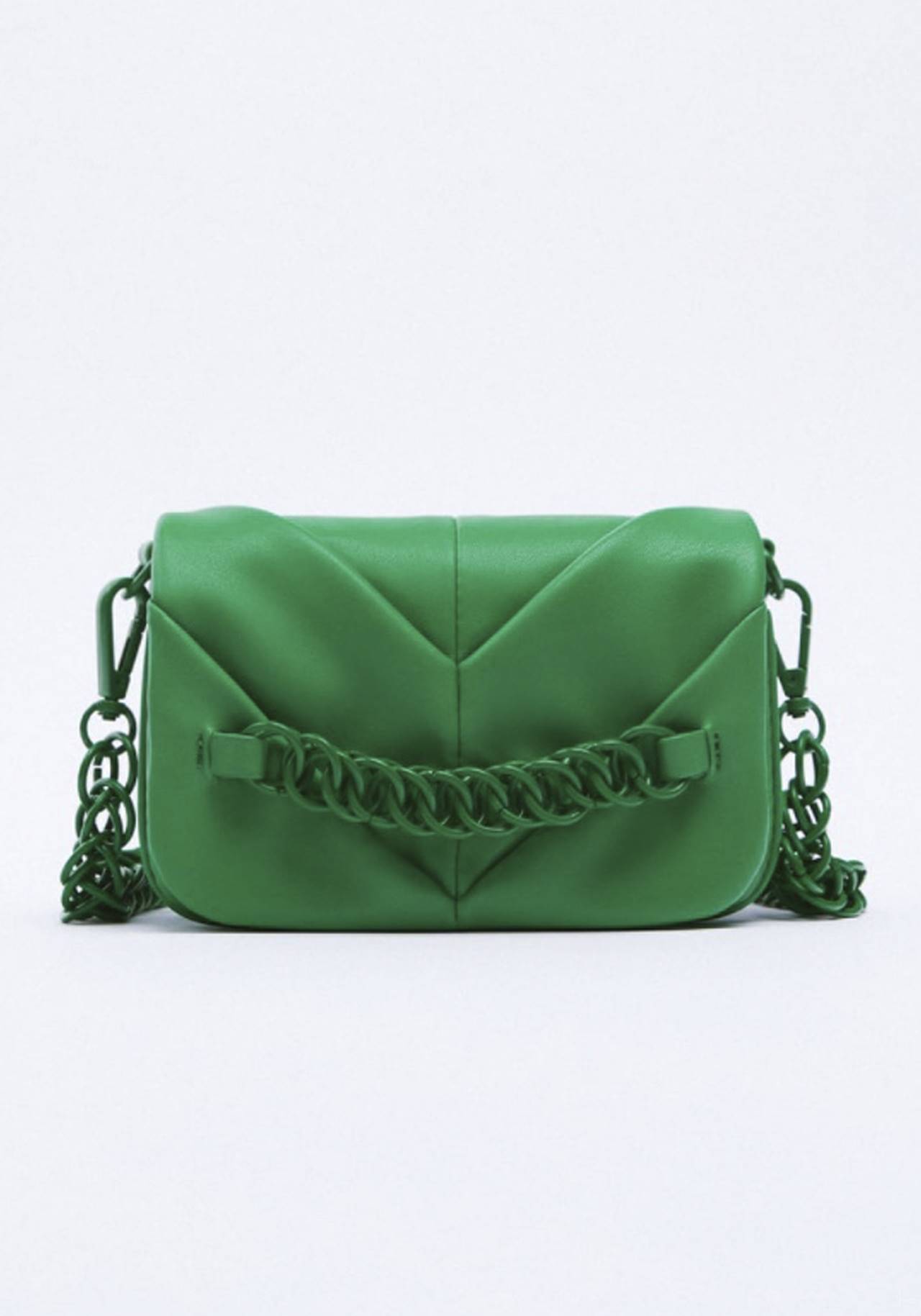 bolso verde Zara