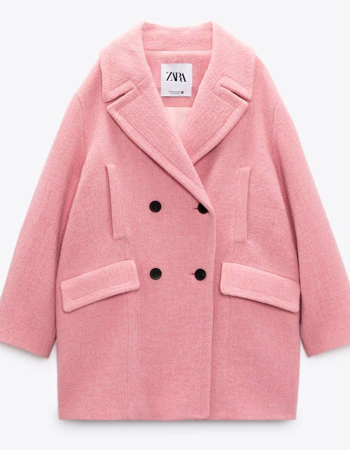 Abrigo rosa de Zara 