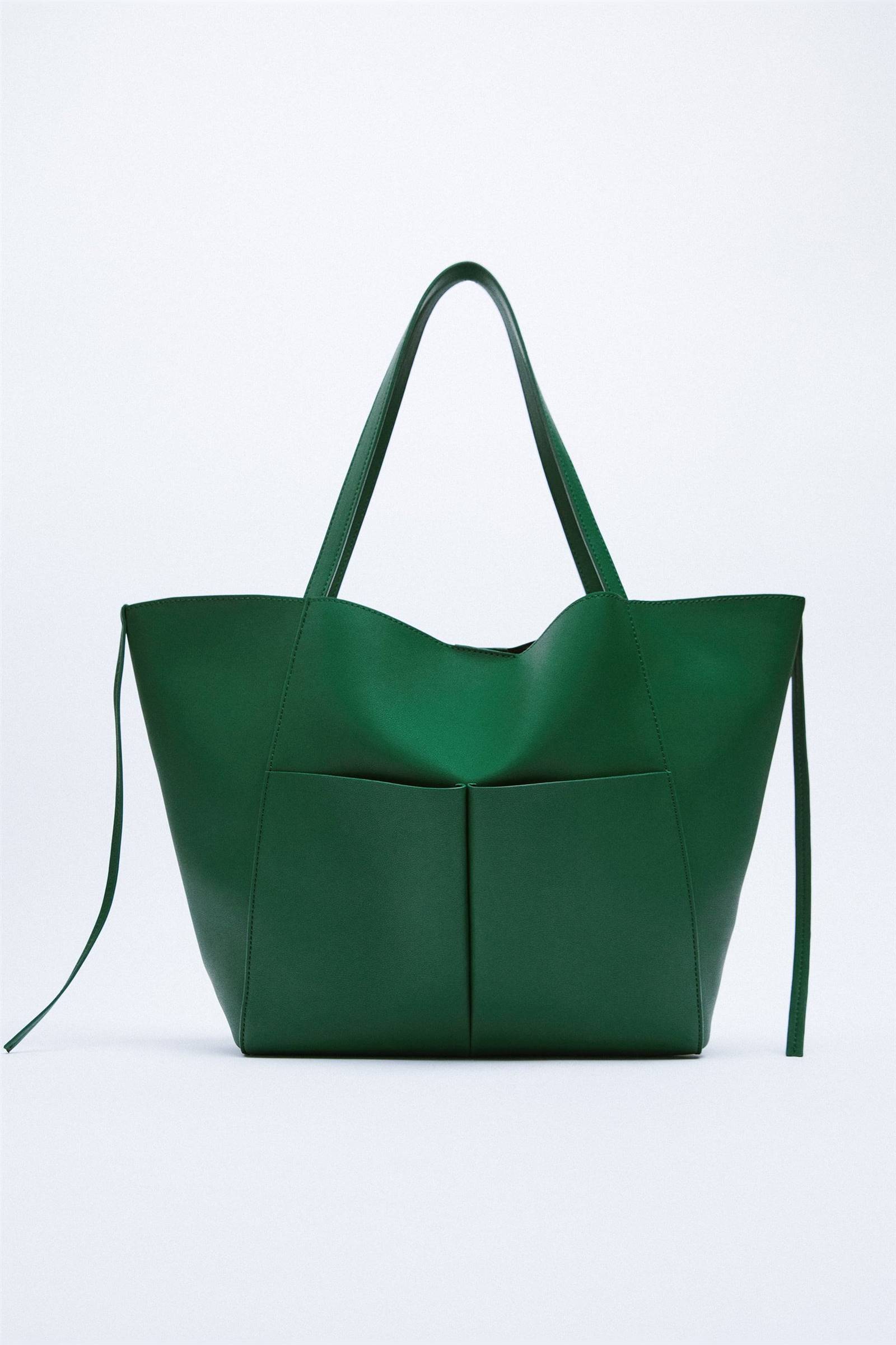 Bolso shopper verde de Zara