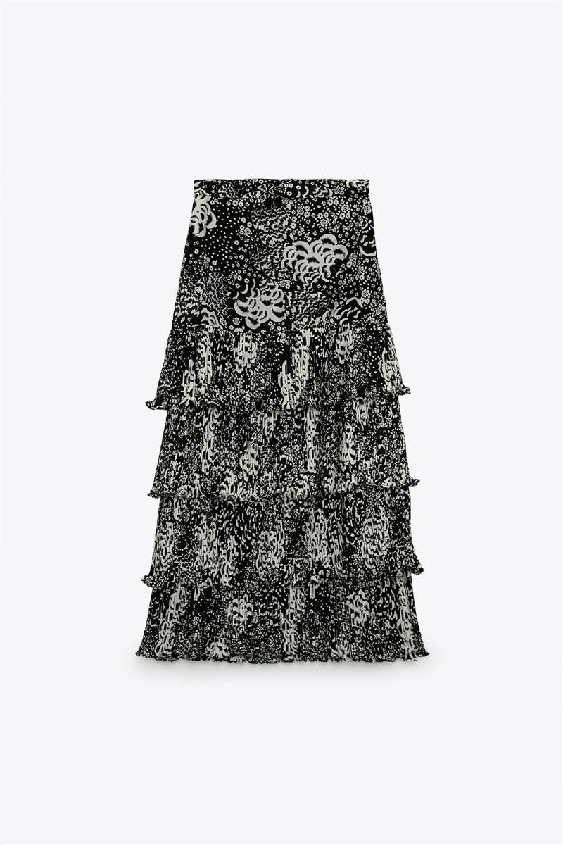 Falda estampada de Zara