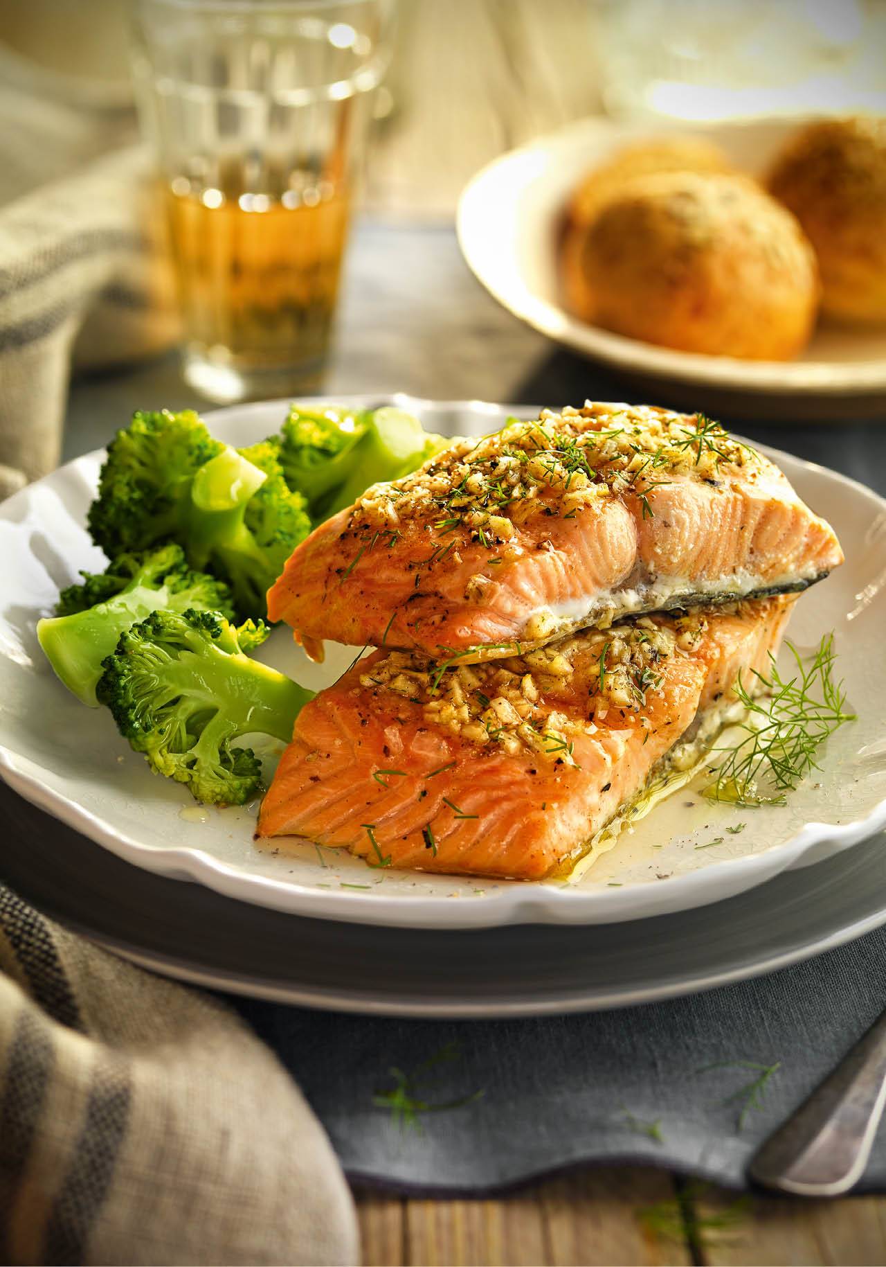 recetas salmon al horno con brocoli