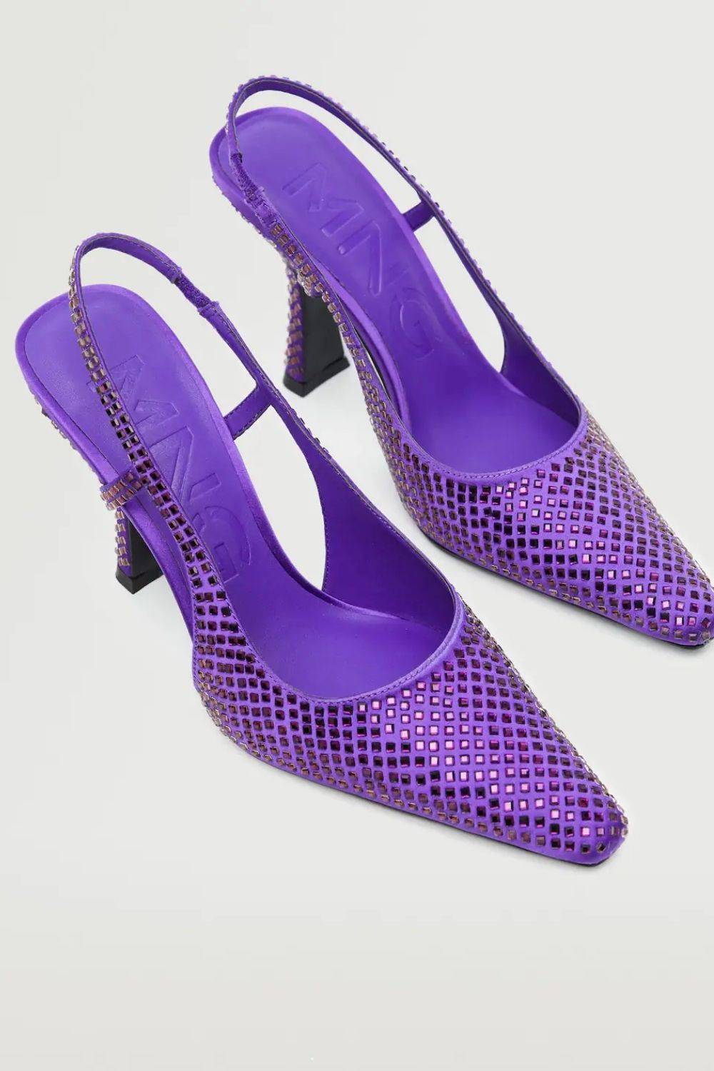 Bling bling: zapatos de tacón con brillos
