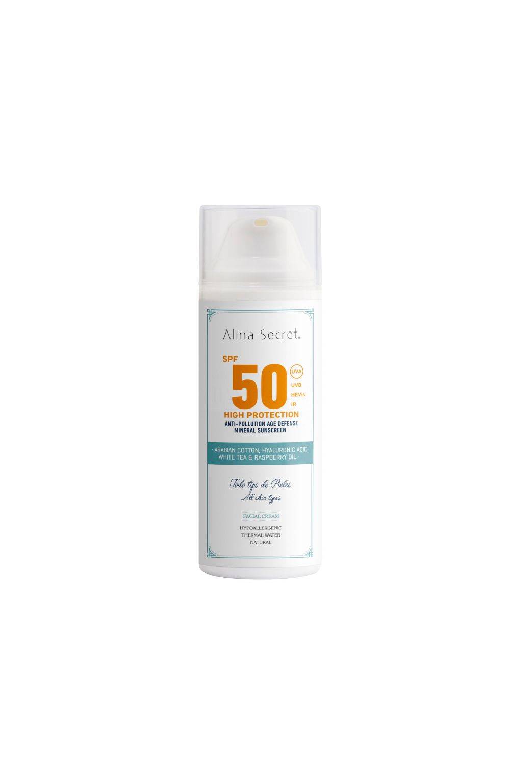 Alma Secret Crema Solar Facial SPF50+ 50 ml