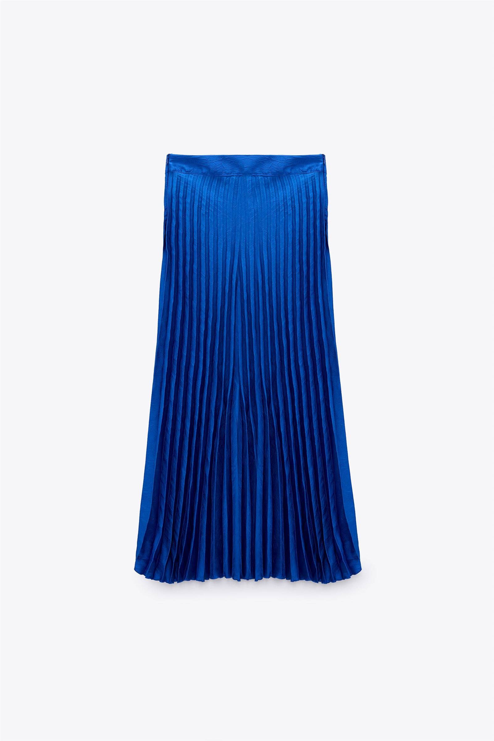 Falda midi plisada de Zara