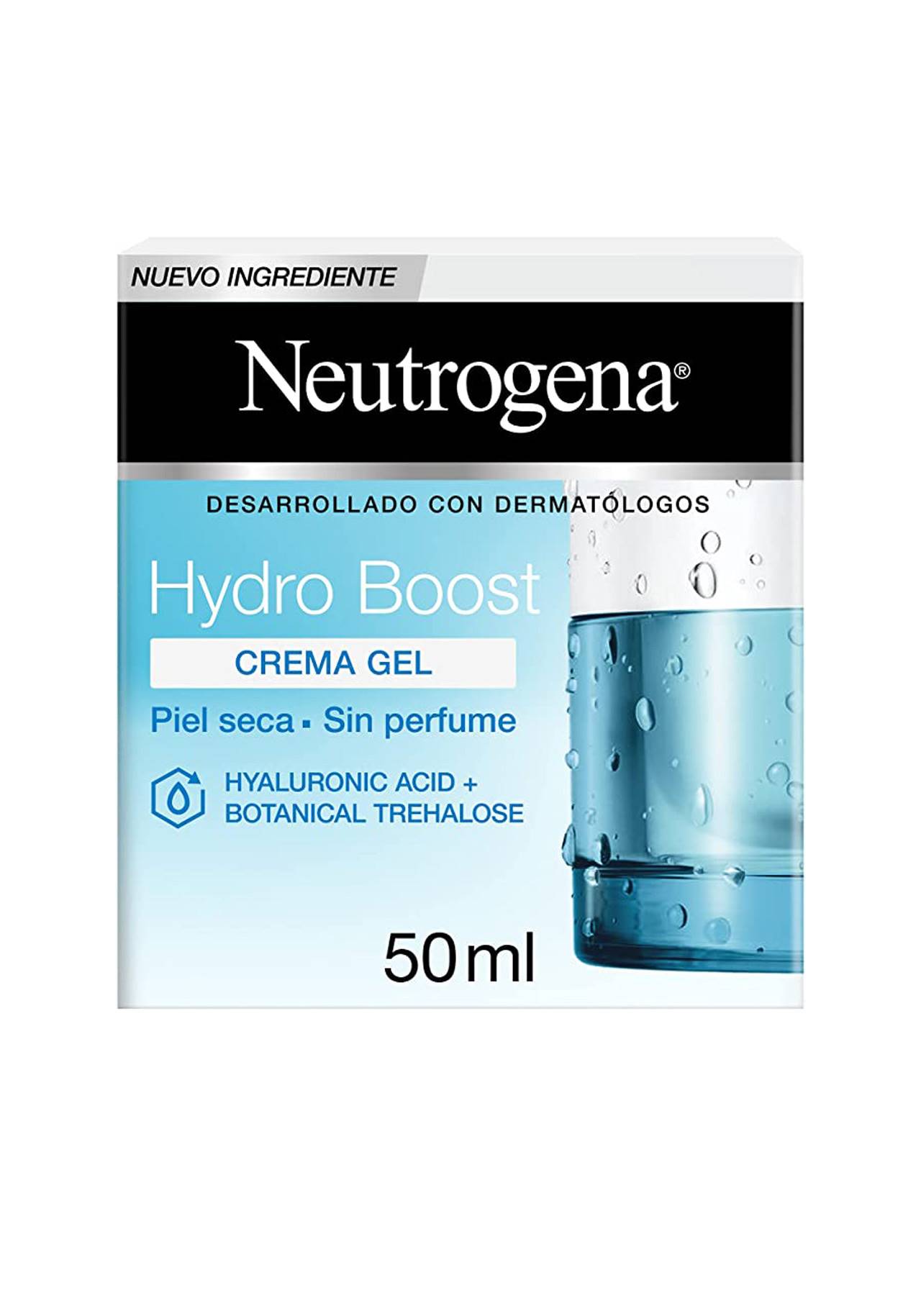 Crema gel hidratante facial con ácido hialurónico de Neutrogena