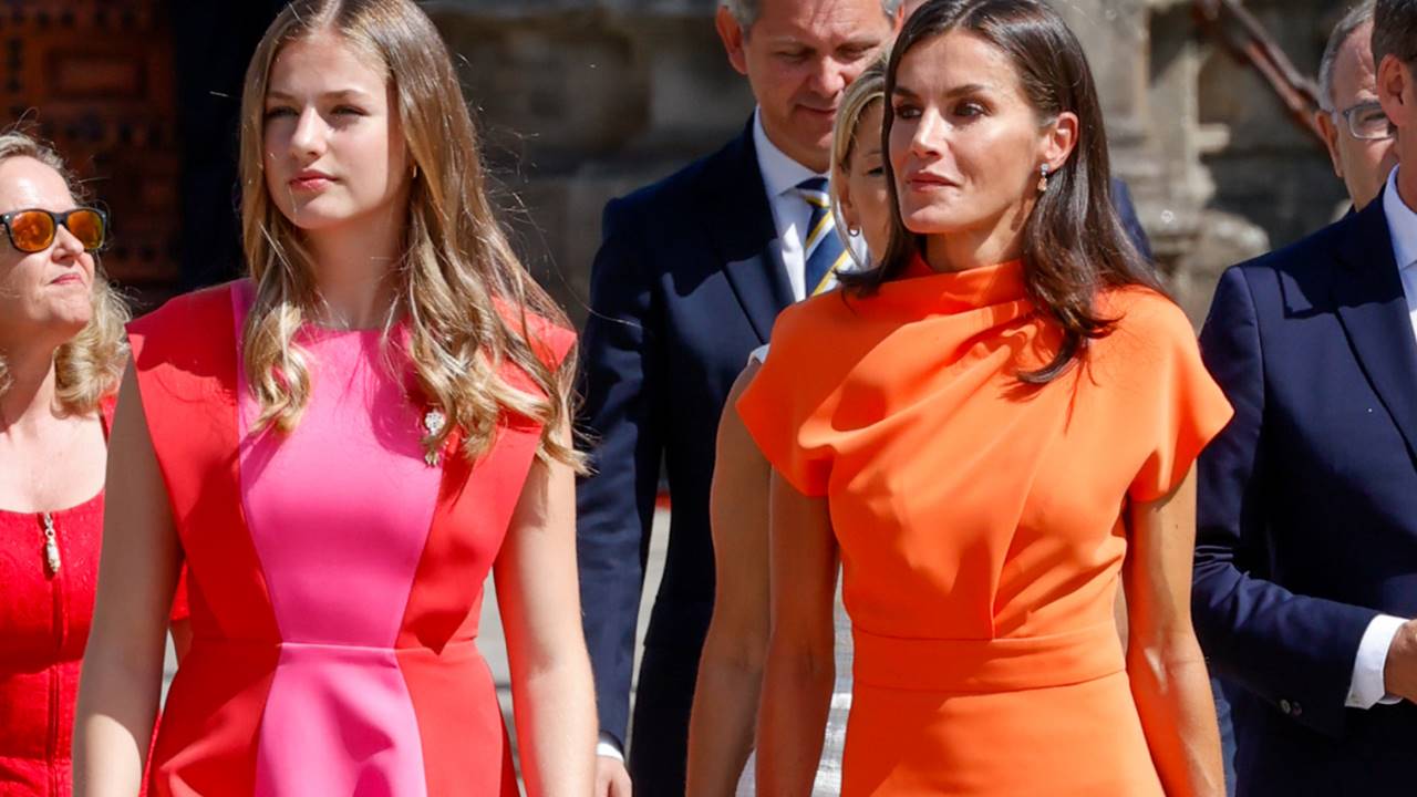 La princesa Leonor ficha el vestido midi color block más trendy que adoran las invitadas andaluzas