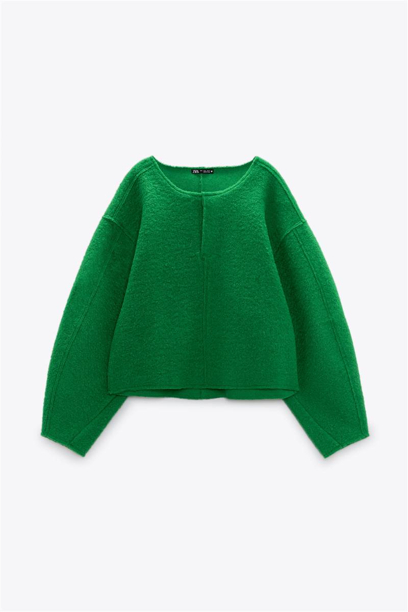 Sudadera verde Zara