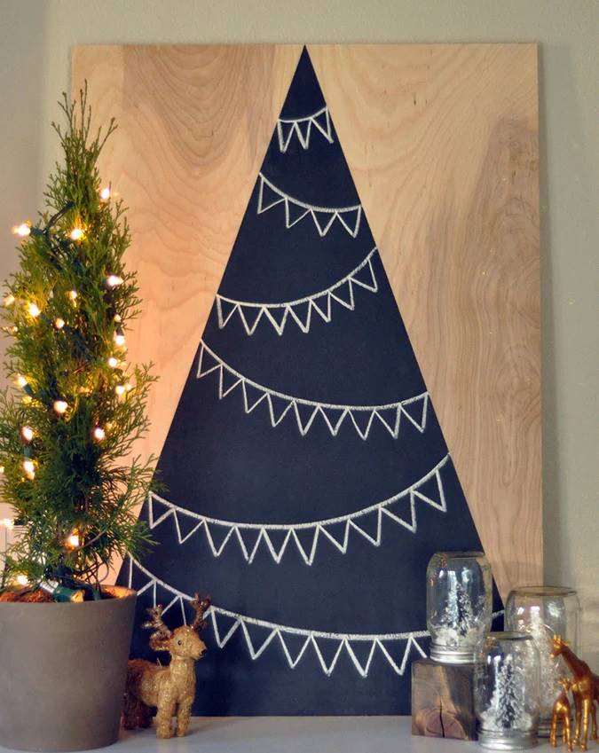 Cómo decorar el árbol de Navidad pizarra