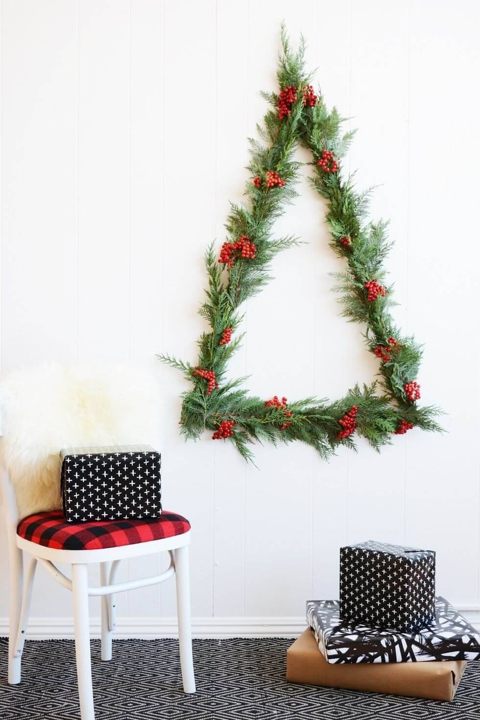 cómo decorar el árbol de navidad verde minimalista