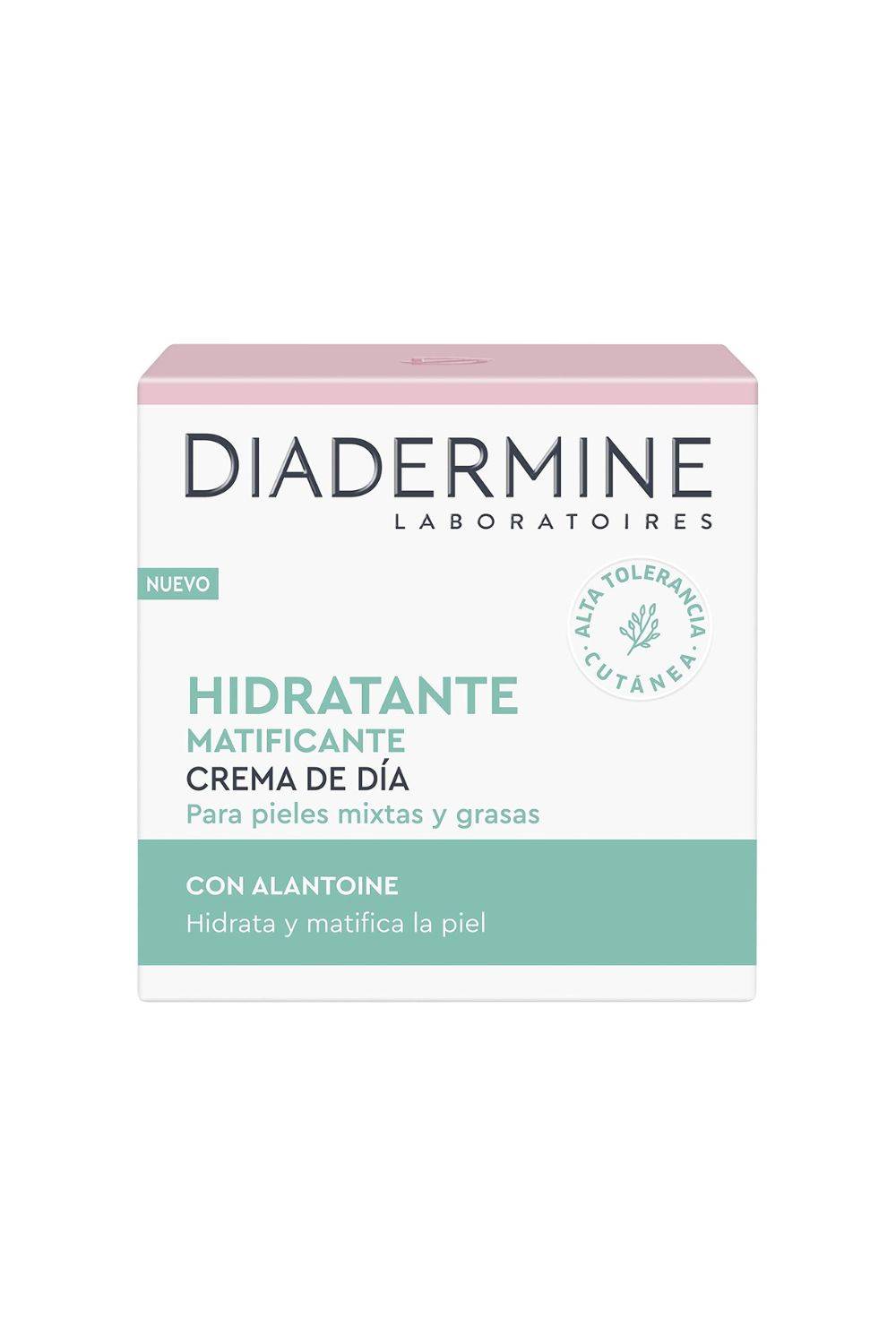 Diadermine - Crema Hidratante y Matificante de Día, 50ml, para pieles normales y mixtas, Cutis uniforme y sin brillos.