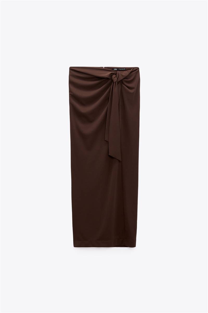 Falda marrón de Zara