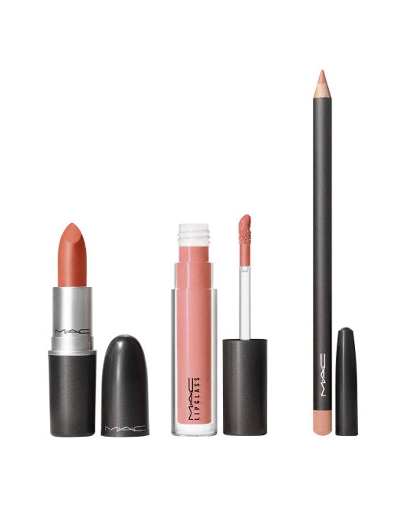 Maquillaje de noche sencillo y natural Essential Lipwear Kit Pink mac