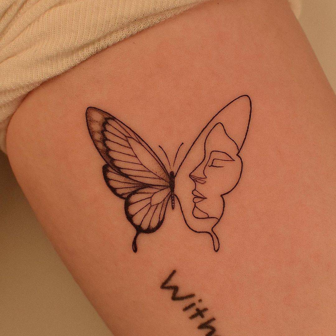 Tatuajes de mariposa minimalistas: 