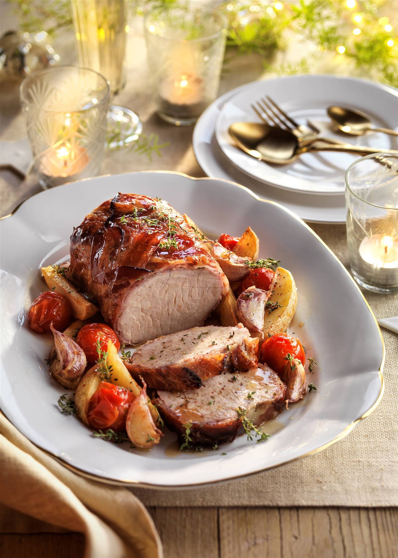 Recetas de Navidad: Lomo de cerdo con bacon