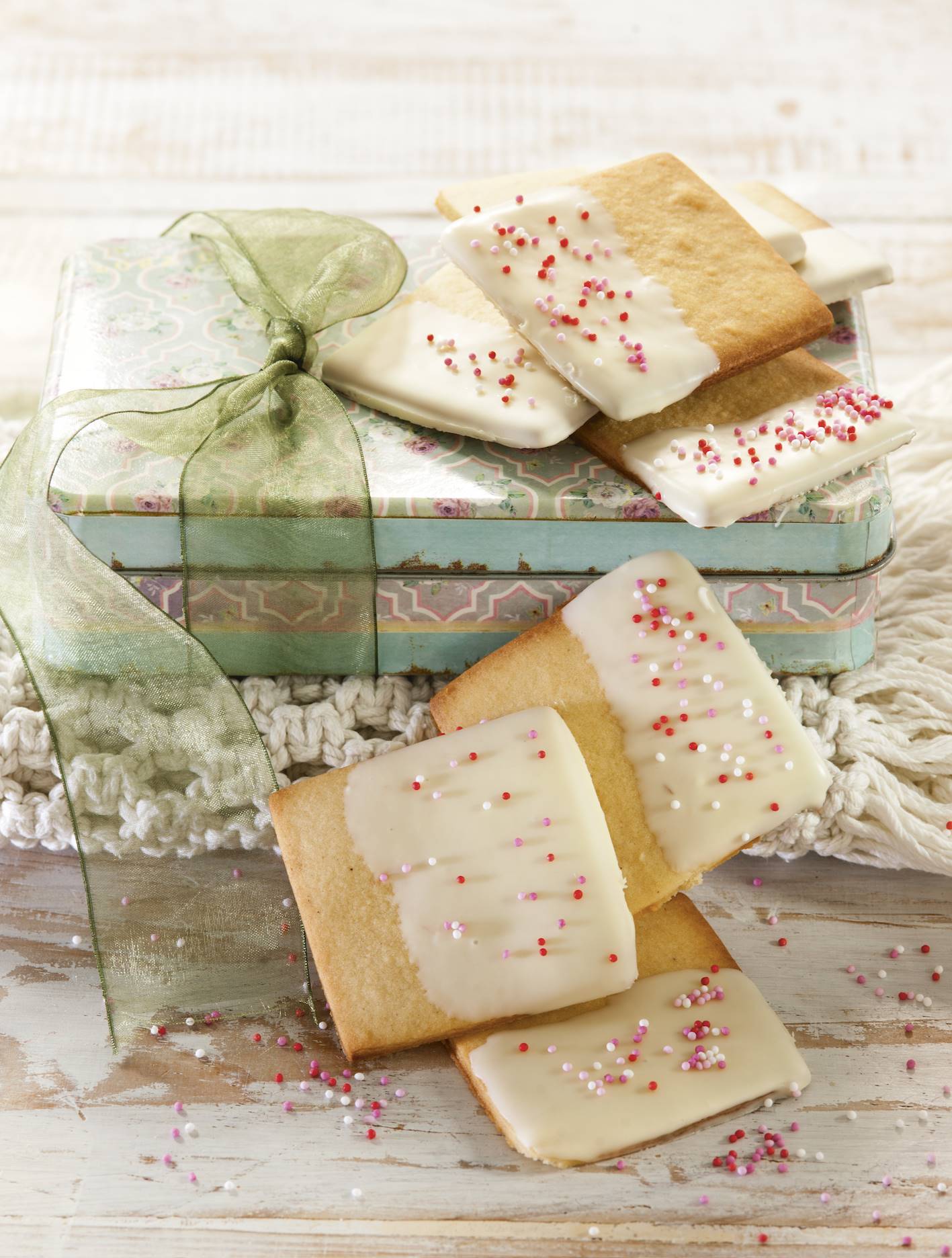 Galletas de Navidad: galletas con chocolate blanco
