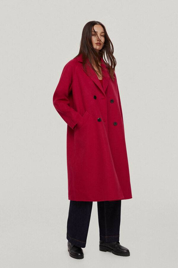Abrigo rojo Cortefiel