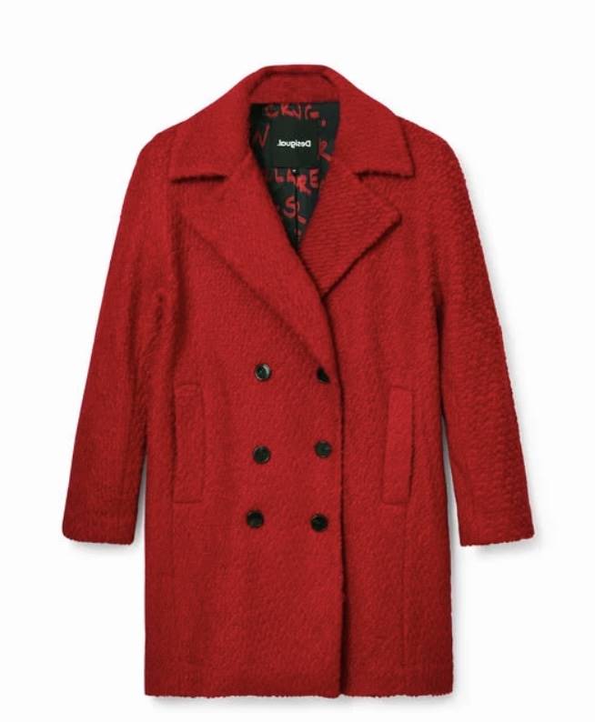 Abrigo rojo de Desigual