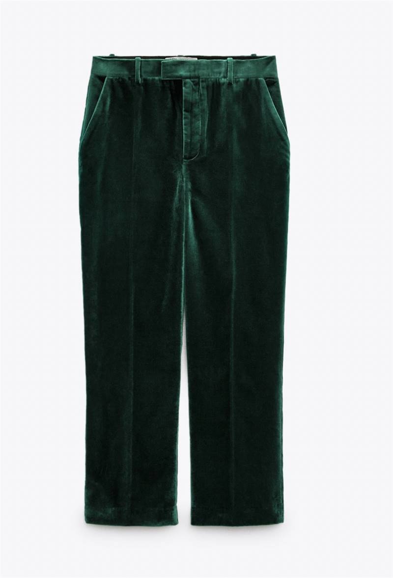 Pantalones de terciopelo verde