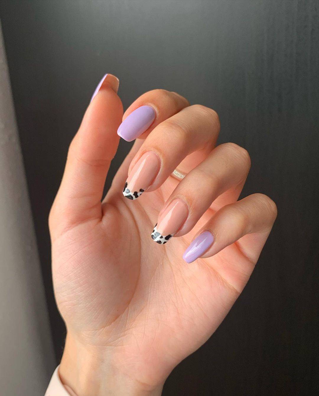 Uñas color lila con toque de  Nails By Angie O  Facebook