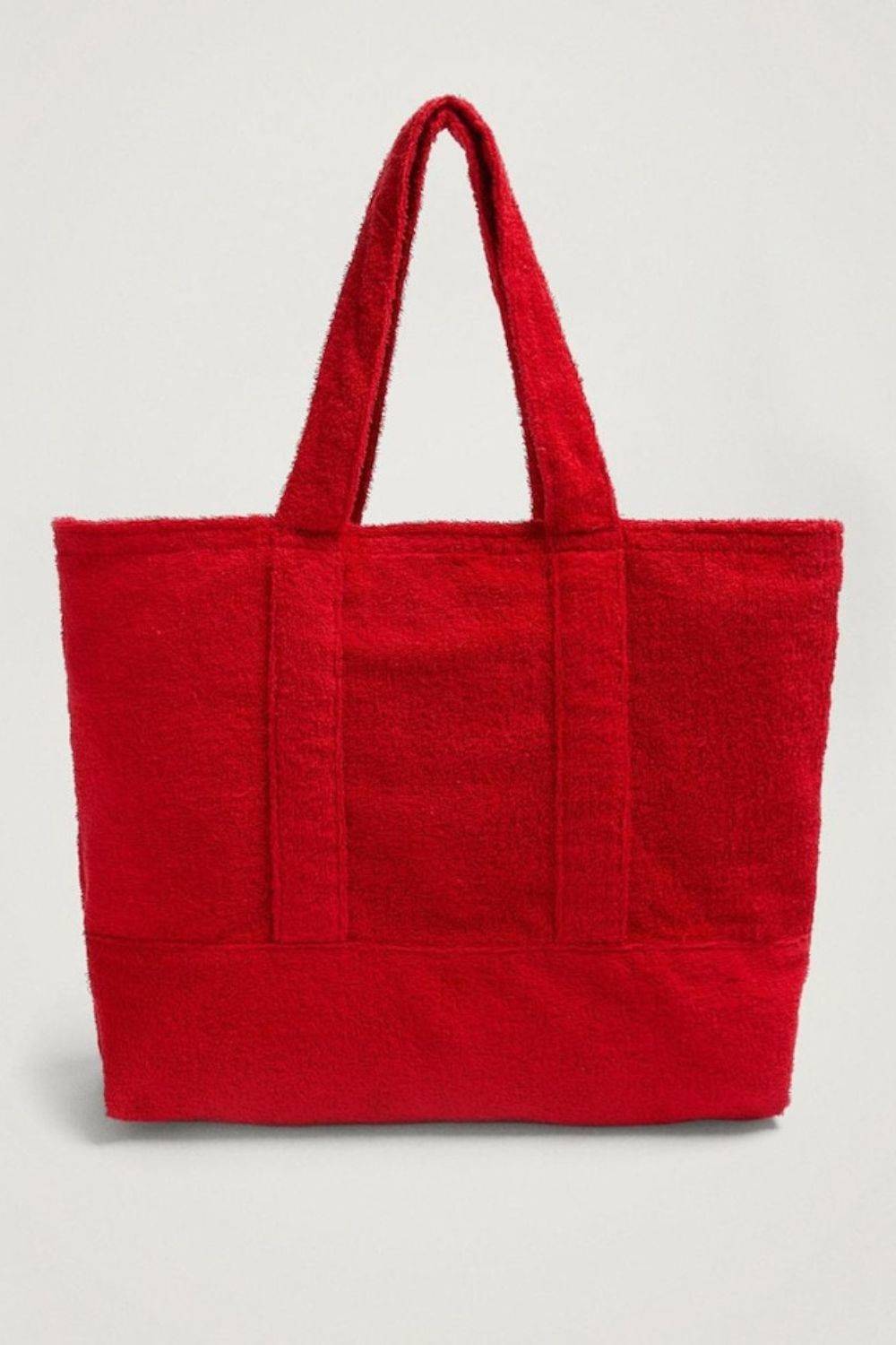 Bolso de hombro estilo shopper en rojo