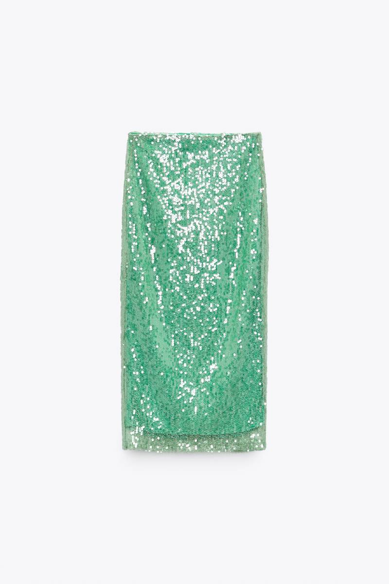 Falda de lentejuelas de Zara