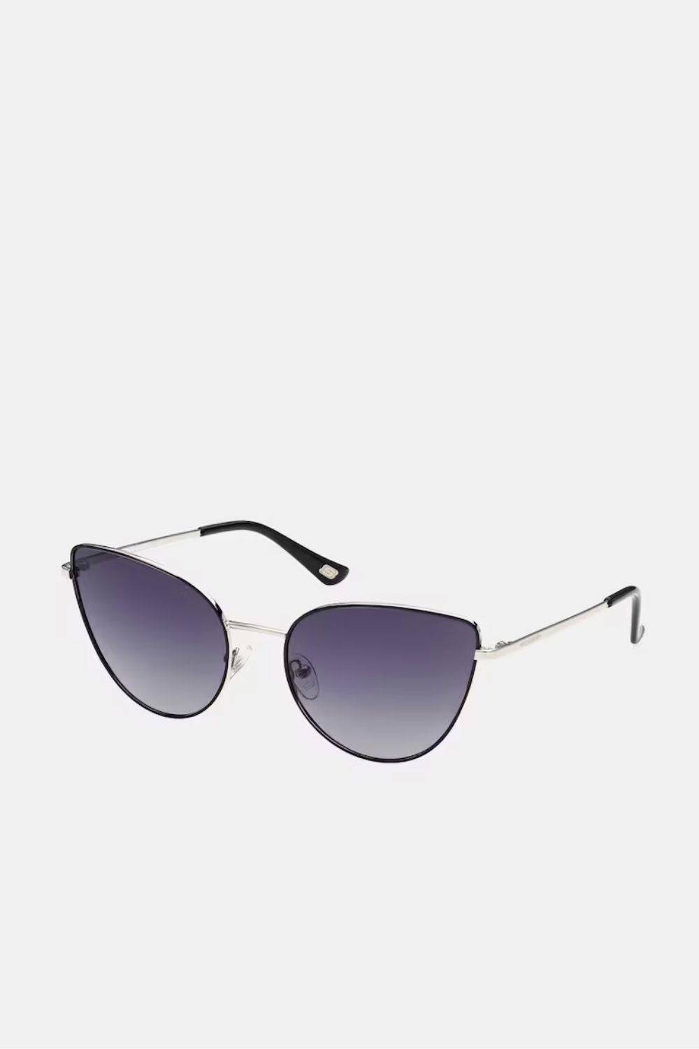 Gafas de sol cat eye de metal negras con lentes polarizadas de Skechers