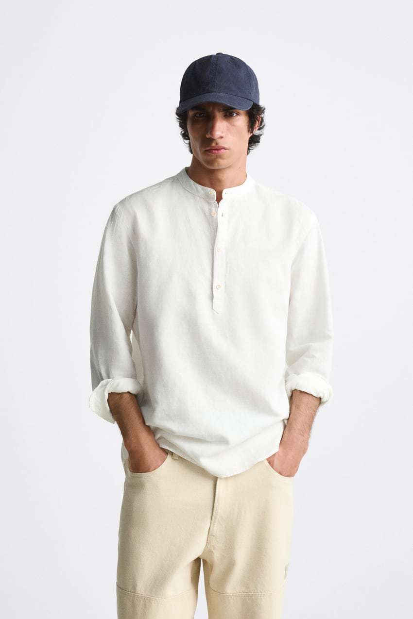 camisas de lino de Zara para hombres que quieran vestir elegante y a la moda sin pasar calor