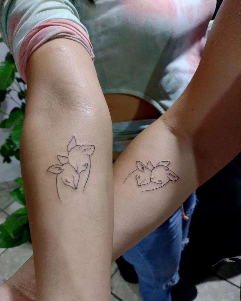 Tatuajes para madre e hija: ciervos