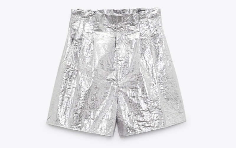 silver shorts 