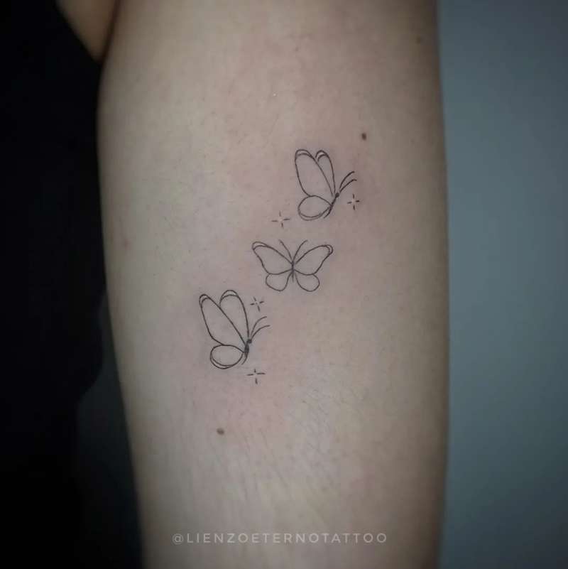 Tatuajes de mariposas con significado: minimal