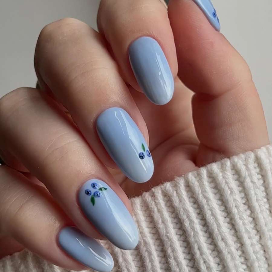 Blueberry milk nails