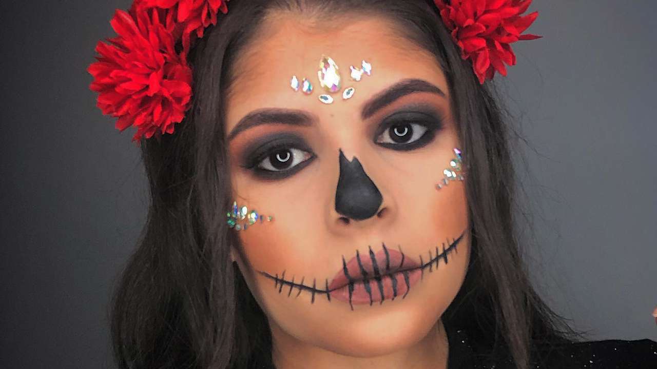10 maquillajes de catrina sencillos y bonitos para copiar en Halloween