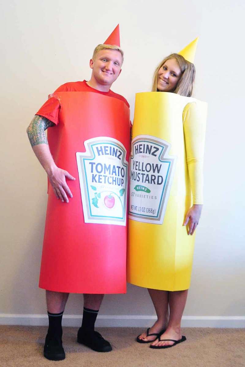 Disfraces de Halloween para parejas caseros: ketchup y mostaza