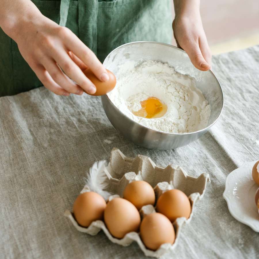Postre con huevos y leche