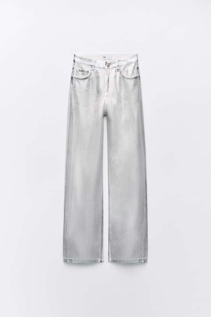 Jeans metalizados de Zara 