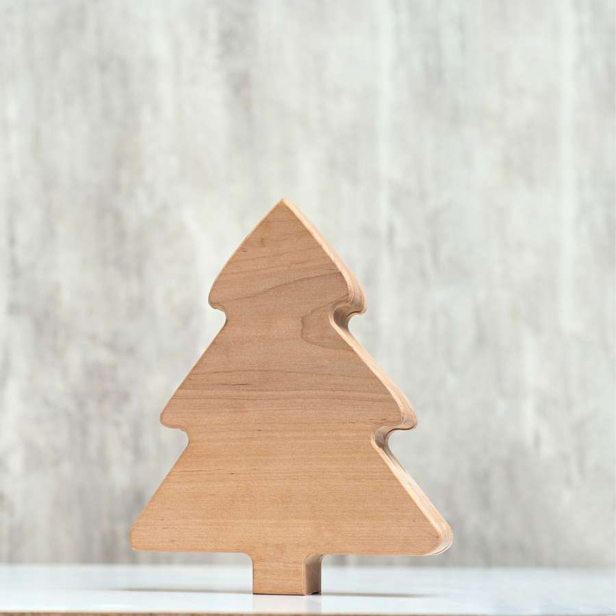 Árbol de Navidad de madera y estilo minimalista de LIDL